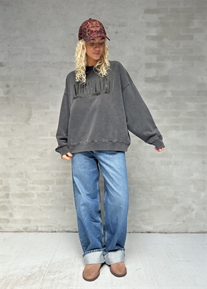 Alti compact cotton sweat Washed Black Mads Nørgaard 